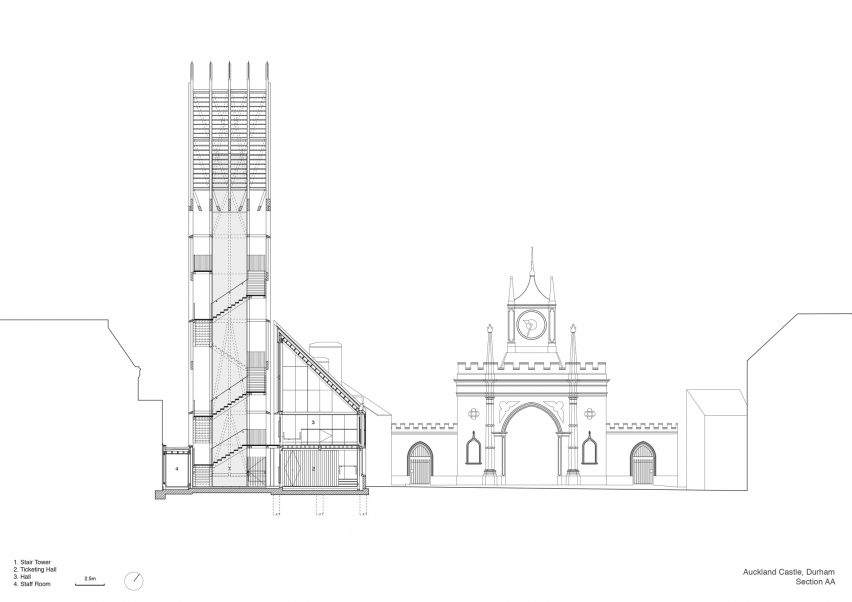 A section of Auckland Tower by Niall McLaughlin Architects