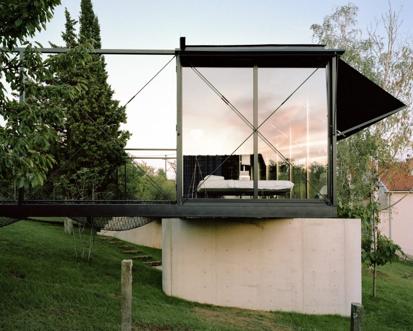 A steel and glass house