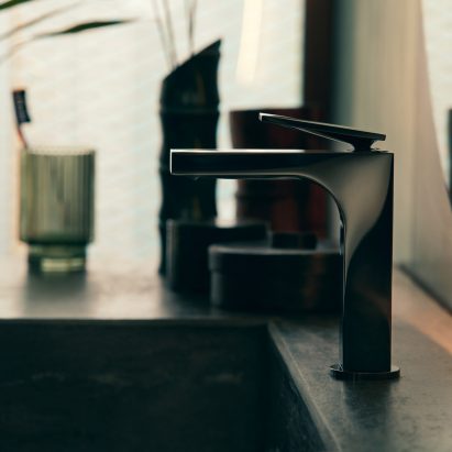 A matte black tap by Axor