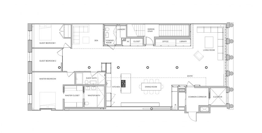 Floor-plan of S-M-L Loft