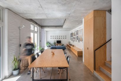 The rooms are open-plan