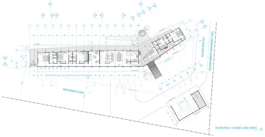Floor plan Casa Tobita in Lago Ranco Chile