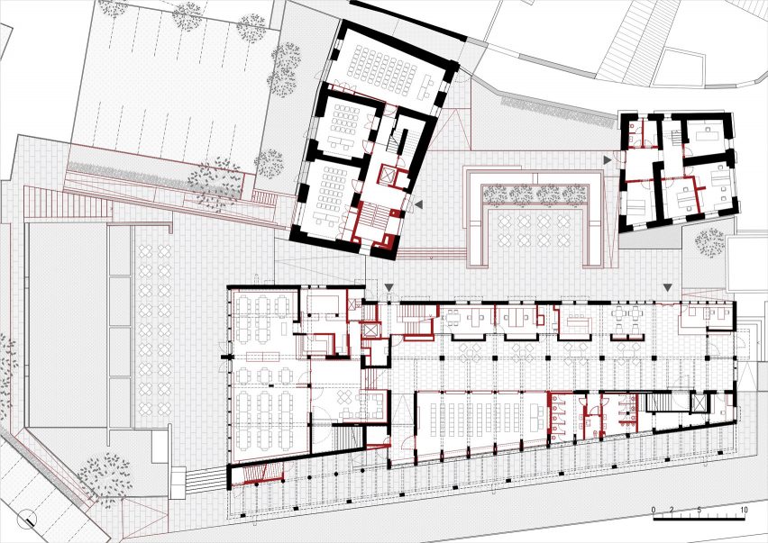 Ground floor plan of Cusanus Academy renovation by MoDus Architects