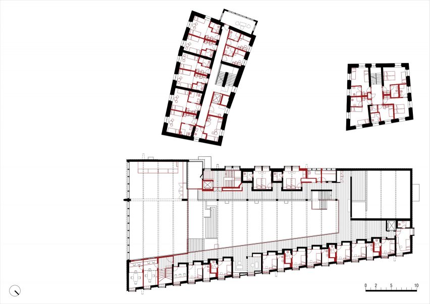 Second floor plan of Cusanus Academy renovation by MoDus Architects