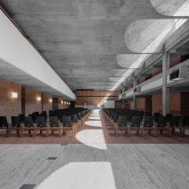 Main hall at Cusanus Academy renovation by MoDus Architects
