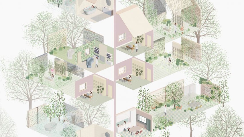 An architectural illustration by HomeForest