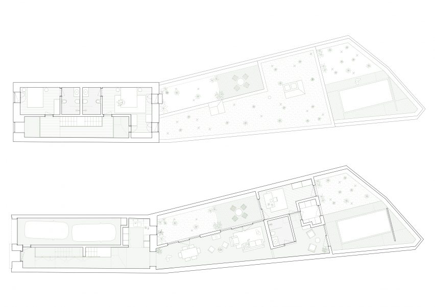 Ground floor and first floor plans