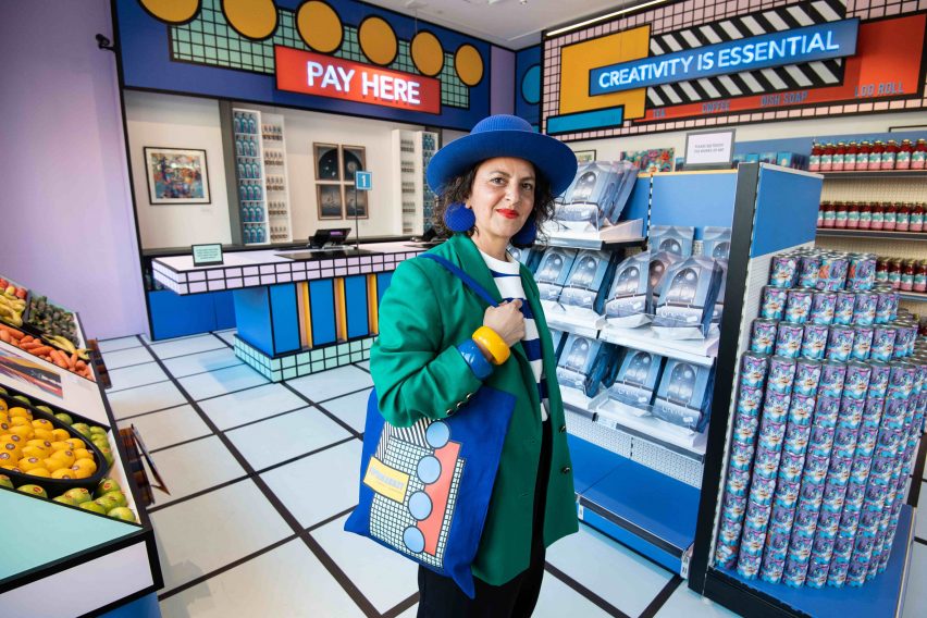 Colourful interior of Design Museum shop