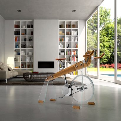 Fuoripista bike in a living room interior