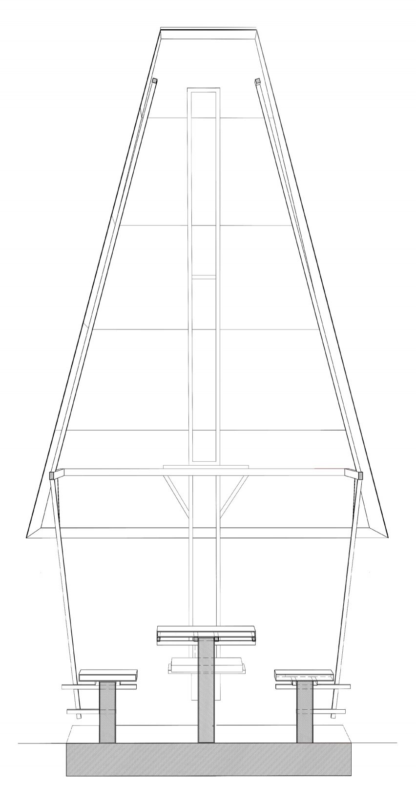 Section of the En Passant pavilion