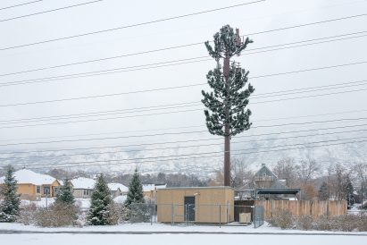 Fake pine tree in the American West
