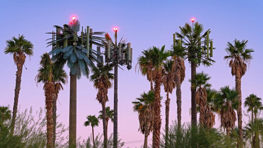 Cell towers disguised as palm trees