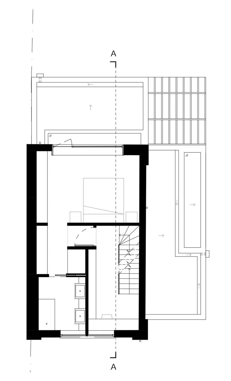 The first floor plan of Fruit Box by Nimtim Architects