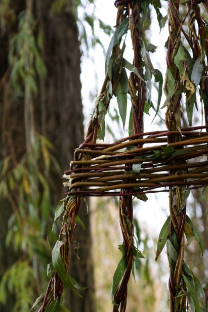 Weeping Seat is formed from living and harvested branches