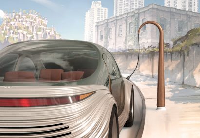Electric car charging station