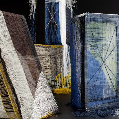 Woven bricks by Hella Jongerius, exhibited as part of Woven Cosmos exhibition at Berlin Gropius Bau
