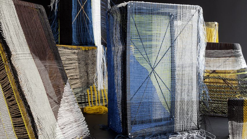 Woven bricks by Hella Jongerius, exhibited as part of Woven Cosmos exhibition at Berlin Gropius Bau