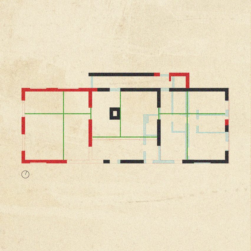 A plan of House C-VL by Graux & Baeyens Architecten