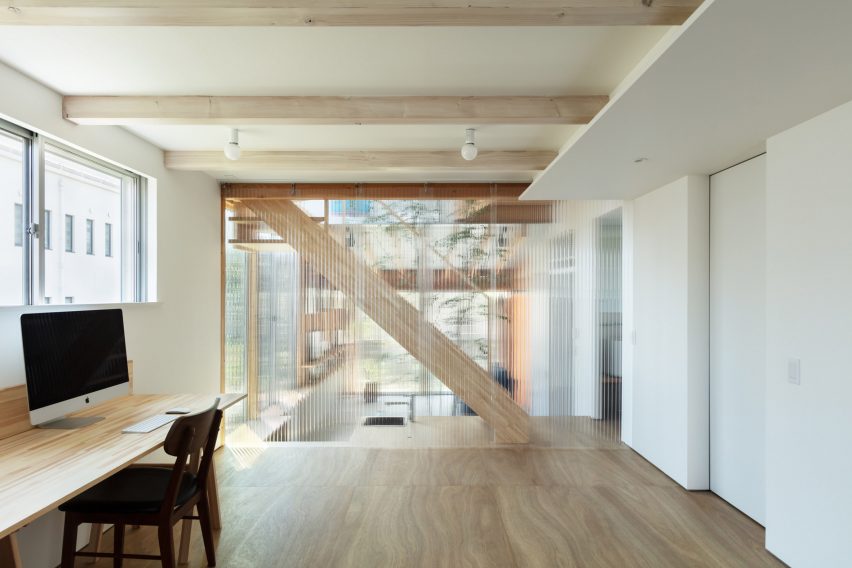 Workspace in Margin House in Japan