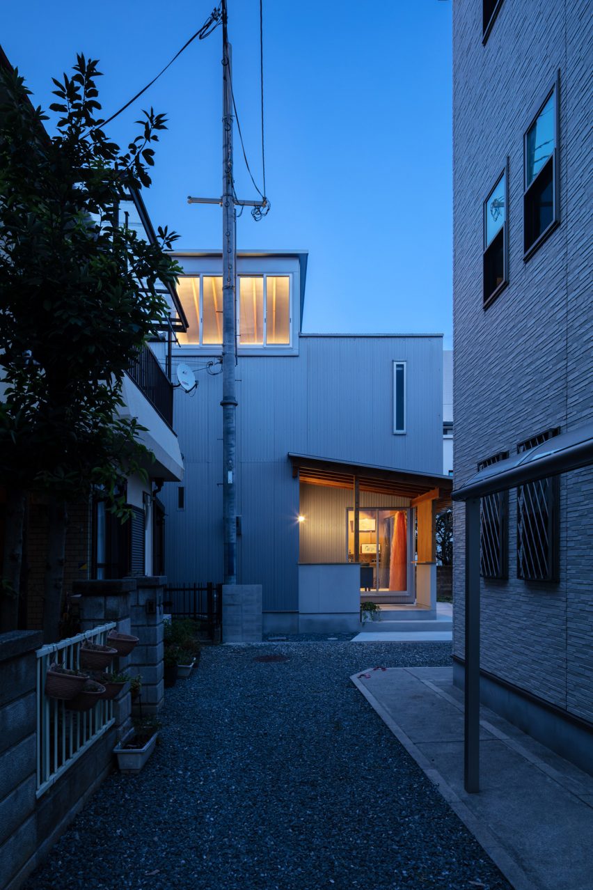 A metal-clad Japanese house