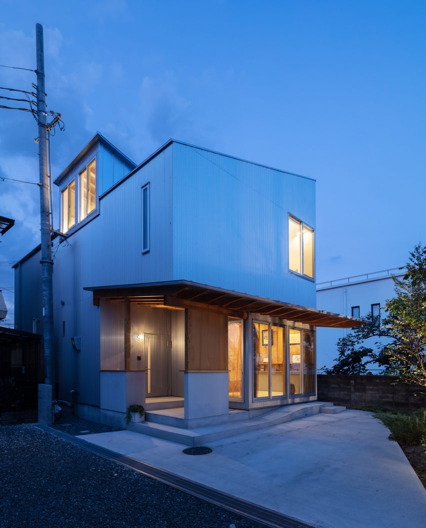 A metal-clad Japanese house