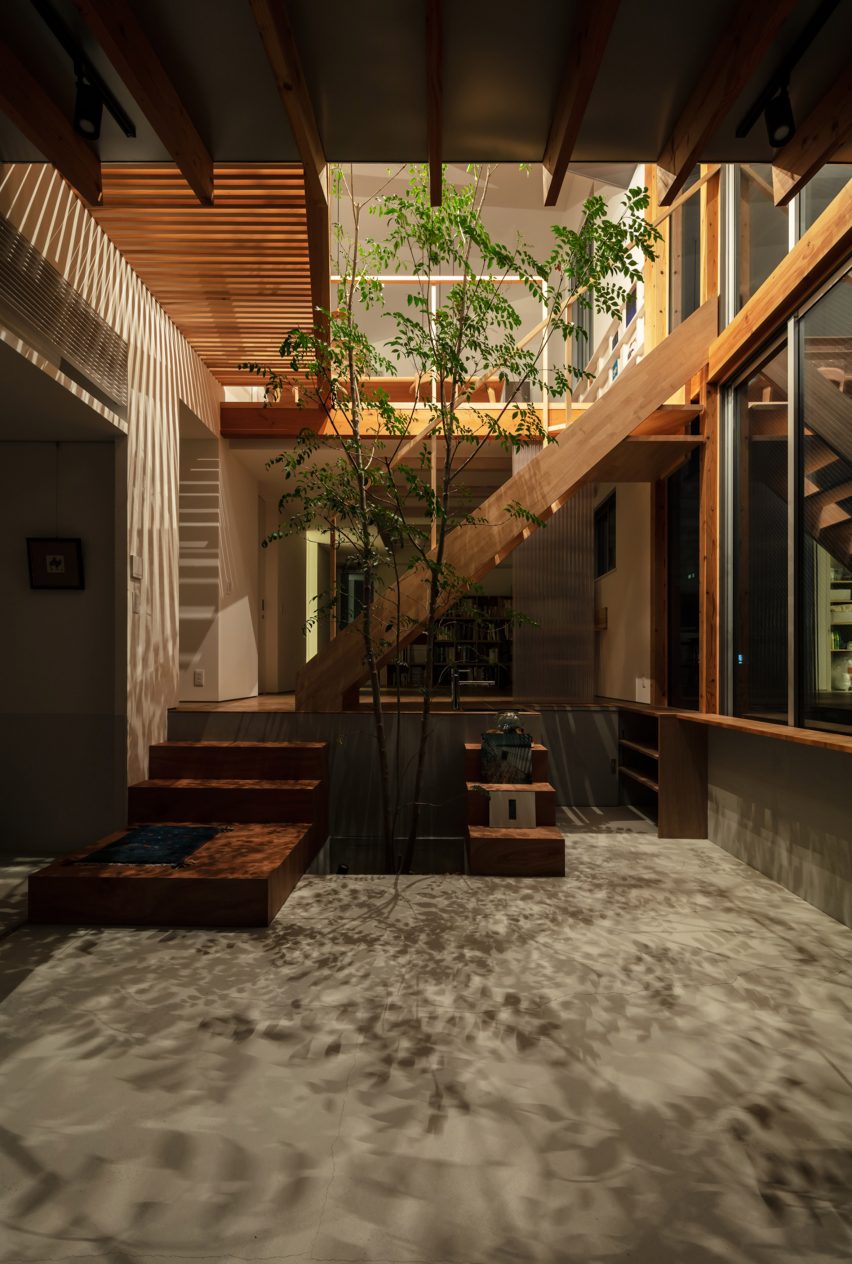 The atrium of Margin House in Japan