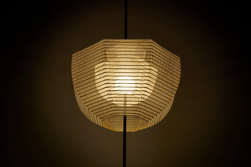 Inside-out lamp by Nendo