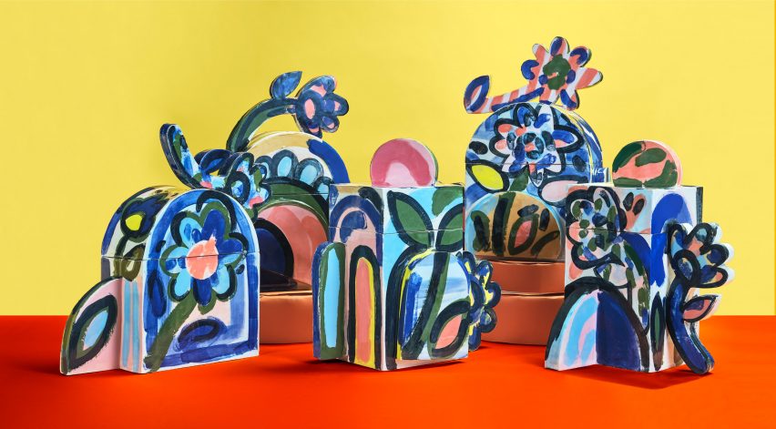 Stoneware urns by John Booth for Farewill