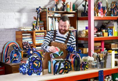 John Booth designing cremation urns