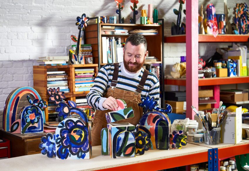 John Booth designing cremation urns