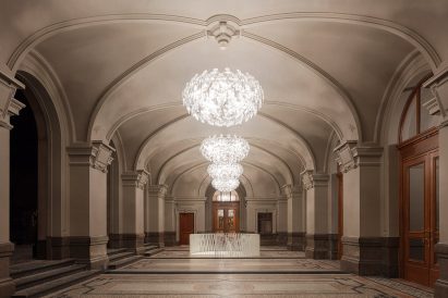 Neoclassical entrance hall of Royal Museum of Fine Arts Antwerp 