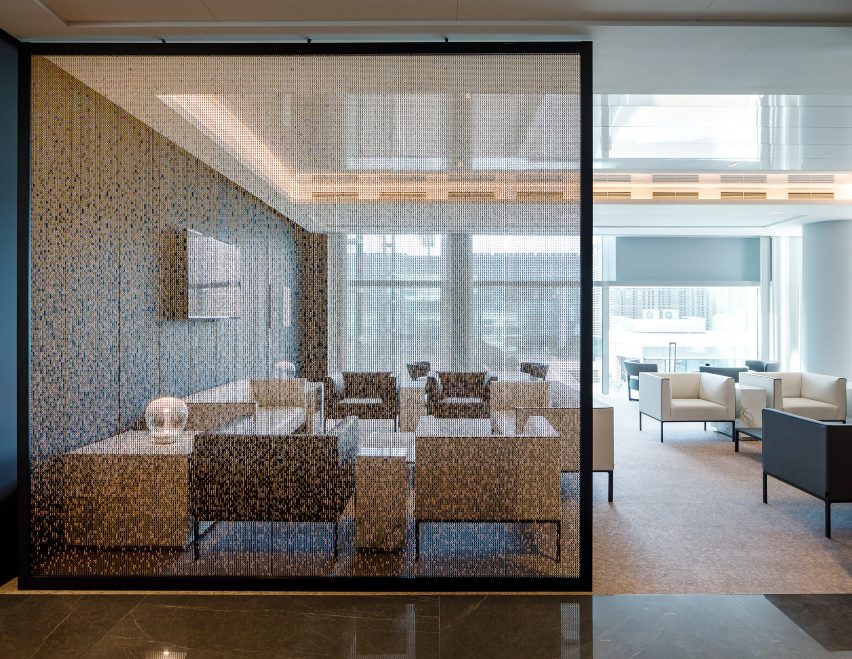 Kriskadecor installed at Pau Casals VIP lounge by efebearquitectur