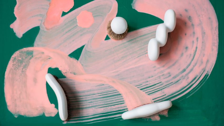 Landscape Tail is a set of porcelain artists' paintbrushes