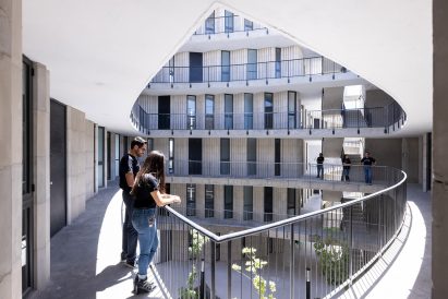 Interior courtyards provide cross ventilation