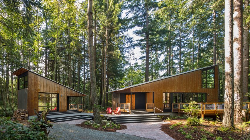 Corten steel clads Little House/Big Shed in Washington by David Van Galen