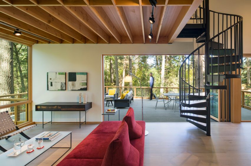 The open-plan living space