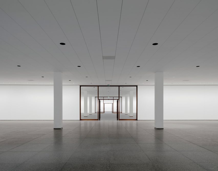 The interiors of Neue Nationalgalerie