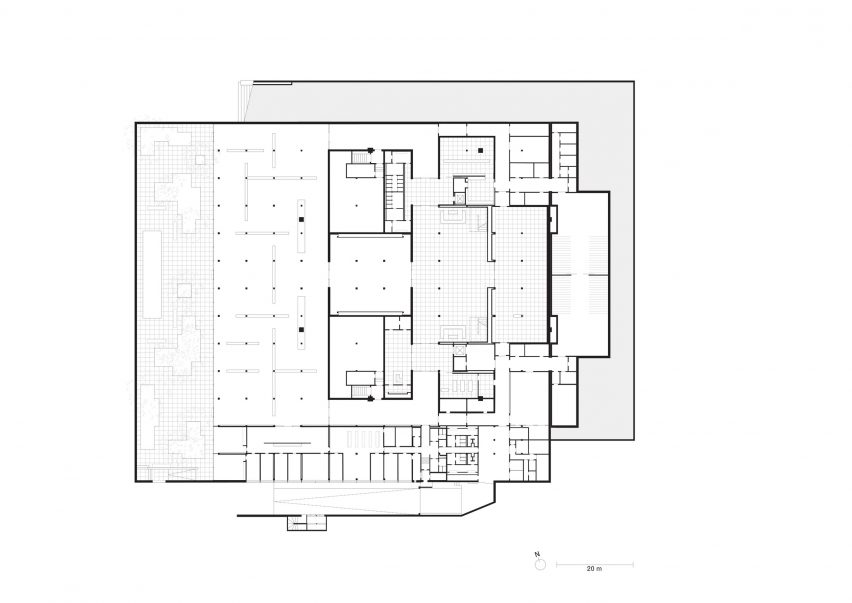 Floor plan of the Neue Nationalgalerie