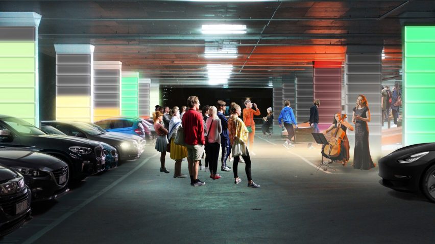 Energy Storage: Multi-level car park battery bank by Hassell