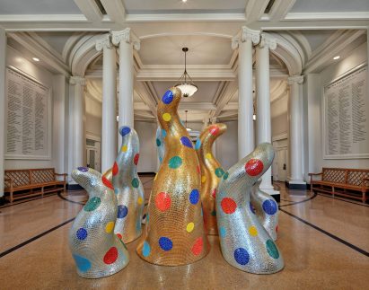Life by Kusama in the library of the New York Botanical Gardens