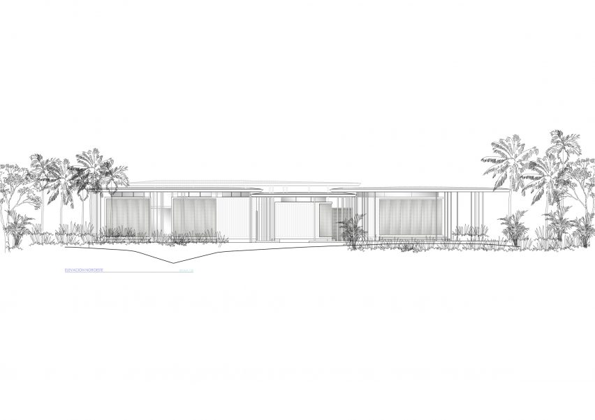 Northwest elevation