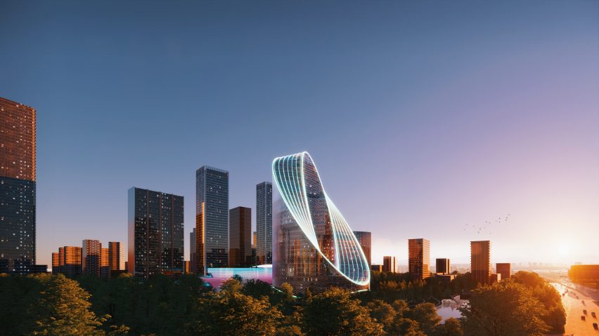 O-Tower, infinity loop skyscraper by BIG in Hangzhou