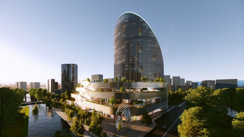O-Tower, infinity loop skyscraper by BIG in Hangzhou