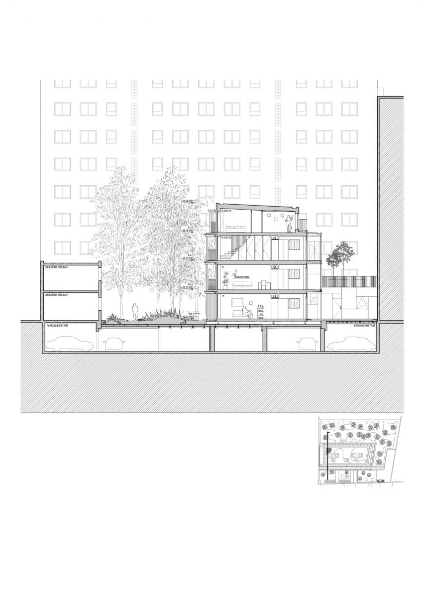 Paris apartment block plans