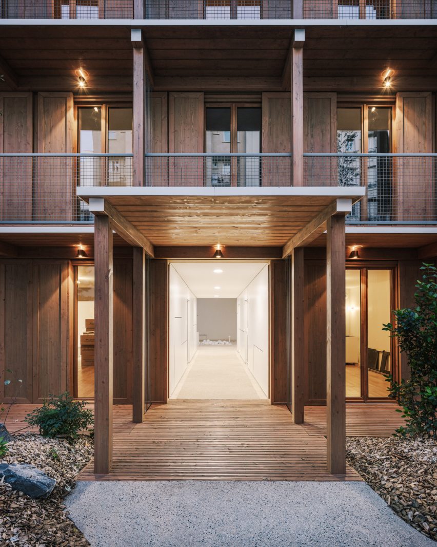 Wooden entrance