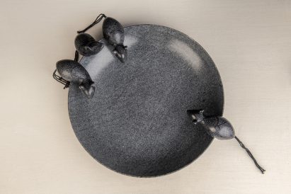 A marble drinking bowl