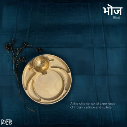Gold tableware designed for eating with hands