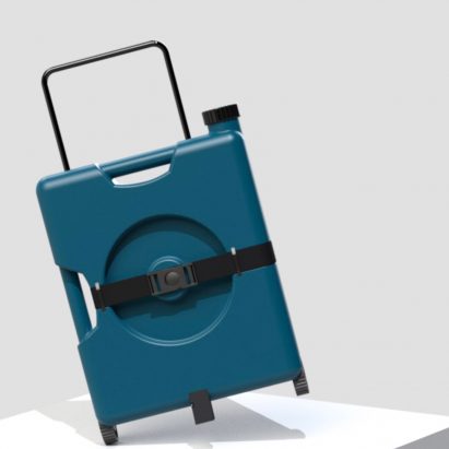 A portable water container for slum dwellers