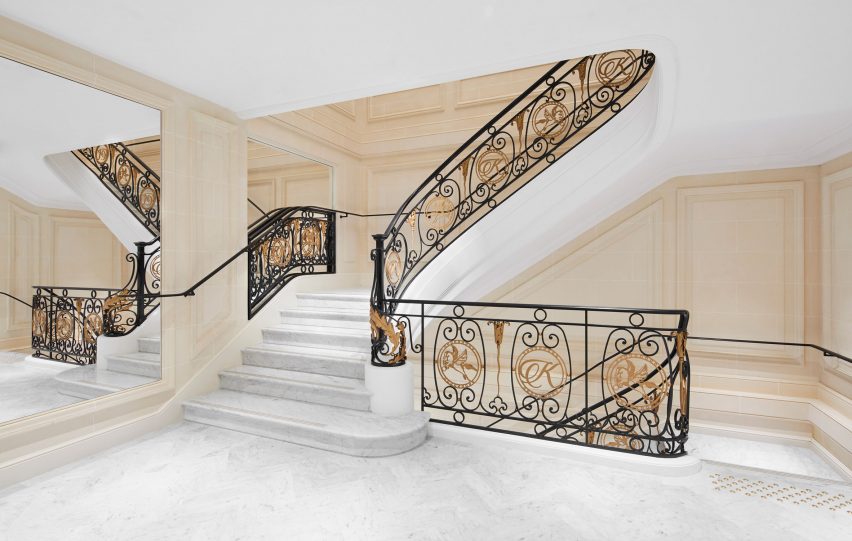Pershing Hall staircase