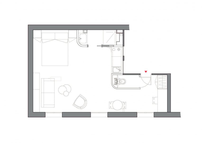Studio apartment plan